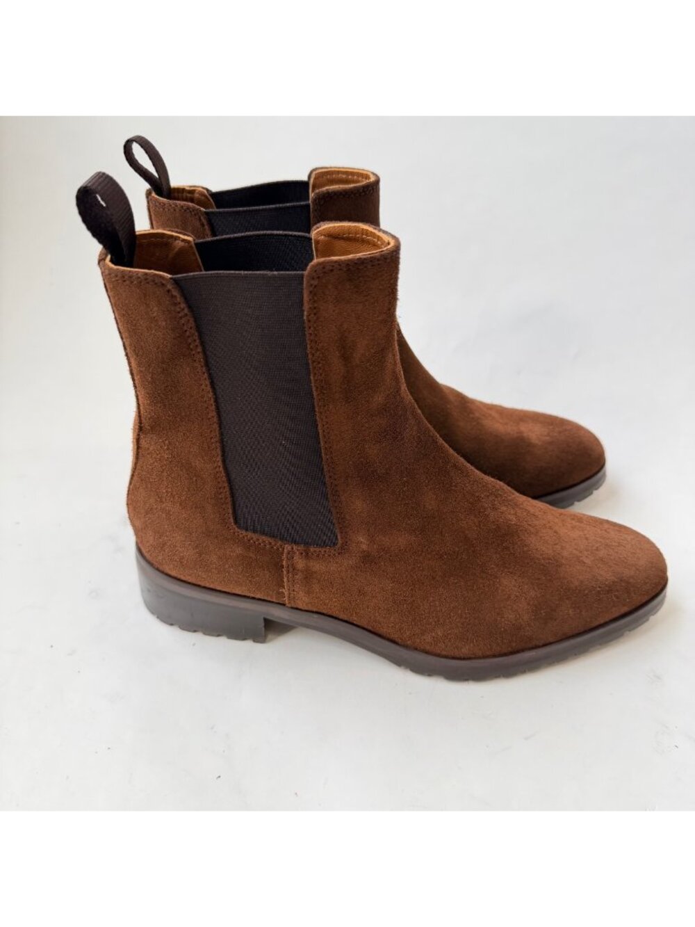 Margaux The West Chelsea Boots Women Brown Cedar Suede Ankle Booties Size 39.5M*